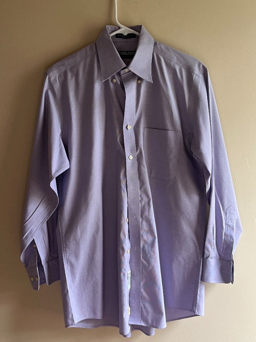 Kirkland lavender purple cotton dress shirt easter pastel spring office church